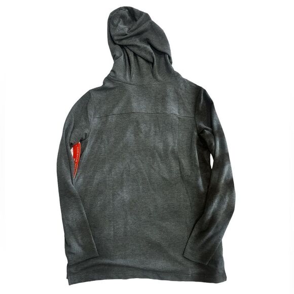 Adrienne Vittadini Sport Gray Pullover Hoodie Top Shirt with pockets Small S NWT - Picture 3 of 5